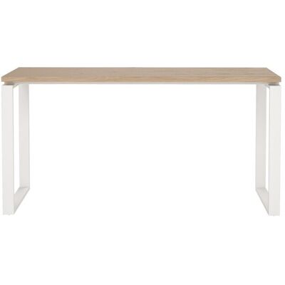 Bureau droit 150 cm OFFICE coloris chêne/blanc - Publicité Bureau droit 150 cm OFFICE coloris chêne/blanc - Publicité