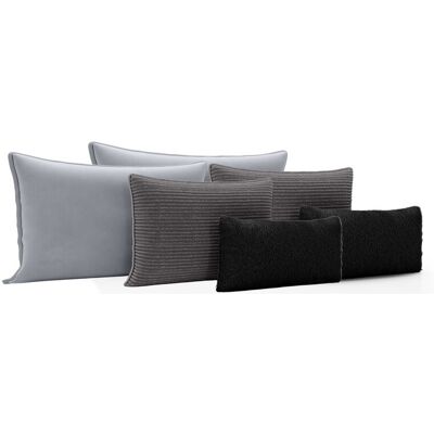 Lot de 6 coussins ORION coloris gris - Publicité Lot de 6 coussins ORION coloris gris - Publicité