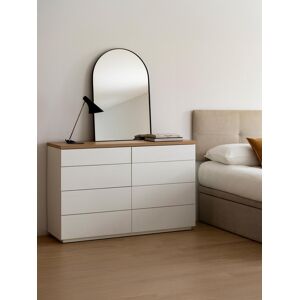 Havel commode blanche 8 tiroirs double - Kenay Home - Publicité Havel commode blanche 8 tiroirs double - Kenay Home - Publicité