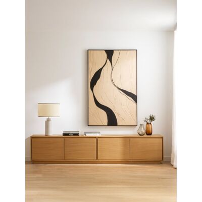 Sloan Meuble TV 240 en placage chêne - Kenay Home - Publicité Sloan Meuble TV 240 en placage chêne - Kenay Home - Publicité