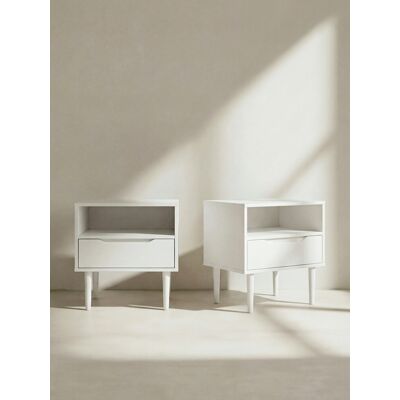 Kenay - Enola - 2 chevettes - Fini blanc - Nightstands - Publicité Kenay - Enola - 2 chevettes - Fini blanc - Nightstands - Publicité