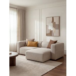 Fremont canapé avec méridienne réversible 250 cm couleur beige - Kenay Home - Publicité Fremont canapé avec méridienne réversible 250 cm couleur beige - Kenay Home - Publicité