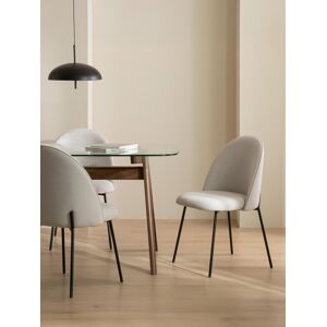 Tall chaise rembourrée beige - Kenay Home - Publicité Tall chaise rembourrée beige - Kenay Home - Publicité