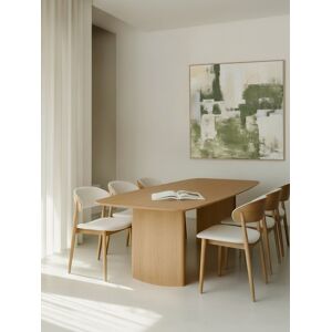 Shira table à manger rectangulaire en plaqué chêne 220 - Kenay Home - Publicité Shira table à manger rectangulaire en plaqué chêne 220 - Kenay Home - Publicité