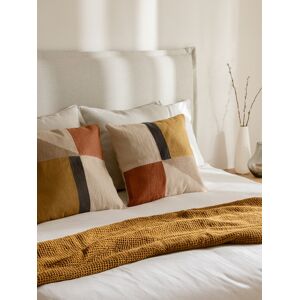 Hebe-Obi Ensemble 2 coussins multicolores et plaid tabac - Kenay Home - Publicité Hebe-Obi Ensemble 2 coussins multicolores et plaid tabac - Kenay Home - Publicité