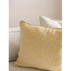 Coussin moutarde Vichy - Publicité Coussin moutarde Vichy - Publicité