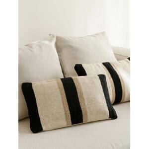 Pris ensemble 2 coussins blanc-noir-naturel - Kenay Home - Publicité Pris ensemble 2 coussins blanc-noir-naturel - Kenay Home - Publicité
