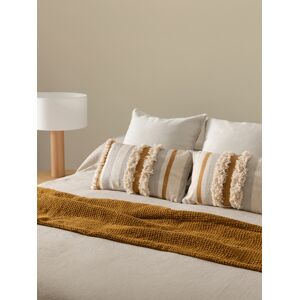 Safi-Obi Ensemble 2 coussins multicolores et plaid tabac - Kenay Home - Publicité Safi-Obi Ensemble 2 coussins multicolores et plaid tabac - Kenay Home - Publicité