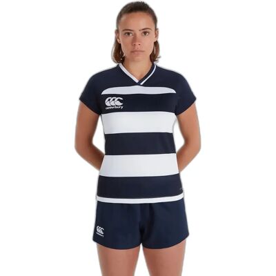 Maillot rayé femme Canterbury Vapodri Evader Bleu S - Publicité Maillot rayé femme Canterbury Vapodri Evader Bleu S - Publicité