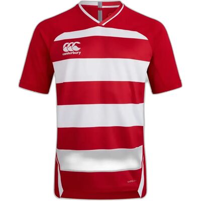 Maillot rayé Canterbury Vapodri Evader Rouge 4XL - Publicité Maillot rayé Canterbury Vapodri Evader Rouge 4XL - Publicité