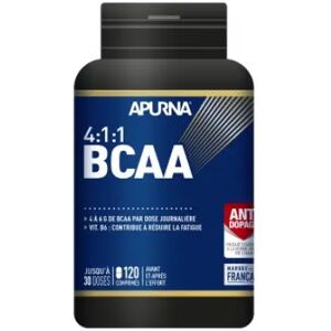 Apurna BCAA 4:1:1 - Soutien musculaire - 120 comprimés - Publicité Apurna BCAA 4:1:1 - Soutien musculaire - 120 comprimés - Publicité