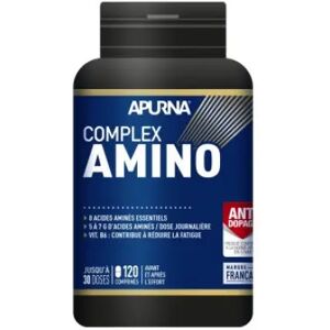 Complément alimentaire 120 comprimés Apurna Complexe Amino Bleu TU - Publicité Complément alimentaire 120 comprimés Apurna Complexe Amino Bleu TU - Publicité