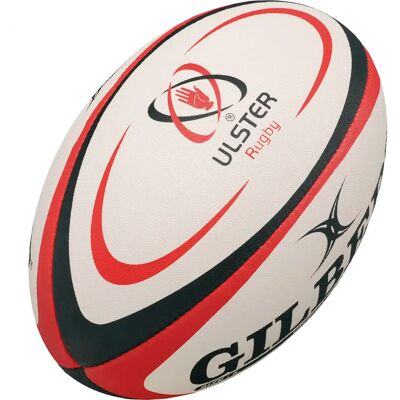 Ballon de rugby midi Gilbert Ulster (taille 2) Blanc Taille 2 - Publicité Ballon de rugby midi Gilbert Ulster (taille 2) Blanc Taille 2 - Publicité