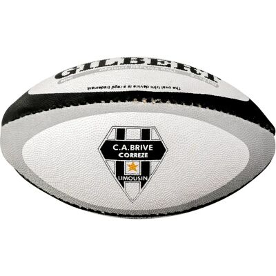 Mini ballon de rugby Gilbert CA Brive (taille 1) Blanc Taille 1 - Publicité Mini ballon de rugby Gilbert CA Brive (taille 1) Blanc Taille 1 - Publicité