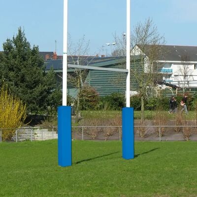 Protections de poteaux de rugby hauteur 2 m Sporti (x4) Noir 300x300 mm - Publicité Protections de poteaux de rugby hauteur 2 m Sporti (x4) Noir 300x300 mm - Publicité