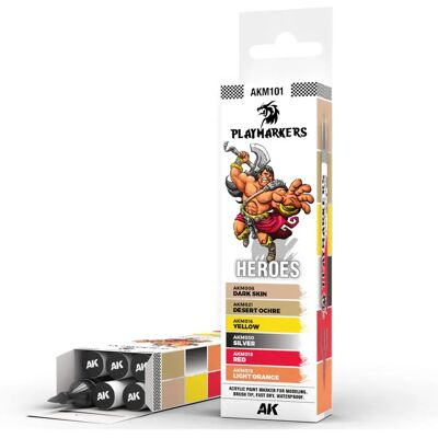 Marqueurs de peinture AK Interactive Heroes (x6) Multicolore - Publicité Marqueurs de peinture AK Interactive Heroes (x6) Multicolore - Publicité
