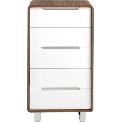 Chiffonnier en bois et acier chromé Angel Cerdà Marron - Publicité Chiffonnier en bois et acier chromé Angel Cerdà Marron - Publicité