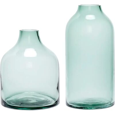 Vases Hubsch Interior Modest (x2) Vert - Publicité Vases Hubsch Interior Modest (x2) Vert - Publicité