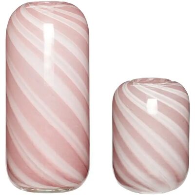 Hübsch Candy Roze Set - Vases - Rose/Blanc - Décor Élégant - Publicité Hübsch Candy Roze Set - Vases - Rose/Blanc - Décor Élégant - Publicité
