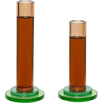 Bougeoirs Hubsch Interior Comet (x2) Marron - Publicité Bougeoirs Hubsch Interior Comet (x2) Marron - Publicité