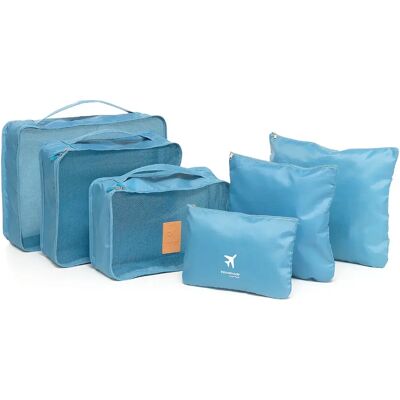 Sac de rangement pour bagage InnovaGoods Luggan (x6) Bleu - Publicité Sac de rangement pour bagage InnovaGoods Luggan (x6) Bleu - Publicité