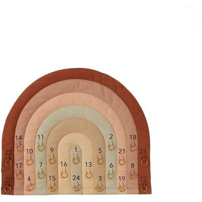 Calendrier Mini en coton organique OYOY Living Design Rouge - Publicité Calendrier Mini en coton organique OYOY Living Design Rouge - Publicité