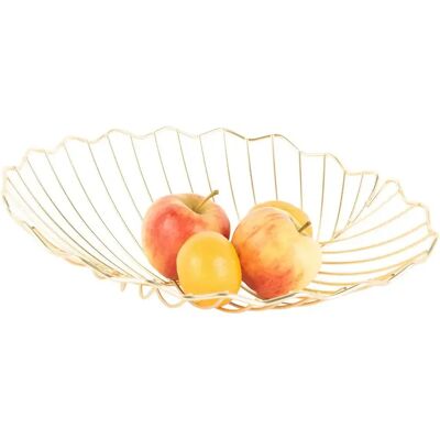 Corbeille à fruits feuille de fer Present Time Doré - Publicité Corbeille à fruits feuille de fer Present Time Doré - Publicité