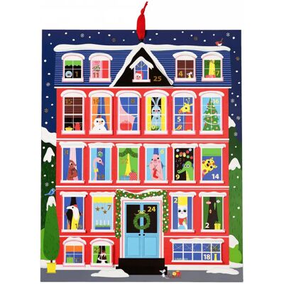 Calendrier de l'avent - maison de noël Rex London Bleu - Publicité Calendrier de l'avent - maison de noël Rex London Bleu - Publicité