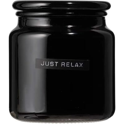 Grande bougies à brûler parfumée Wellmark Just Relax Noir - Publicité Grande bougies à brûler parfumée Wellmark Just Relax Noir - Publicité