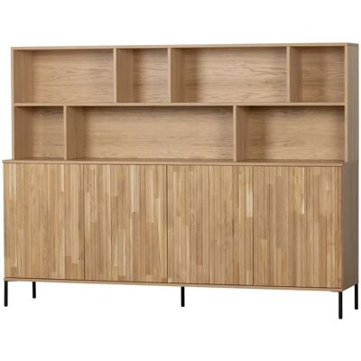 Buffet murale Woood New Gravure Beige - Publicité Buffet murale Woood New Gravure Beige - Publicité