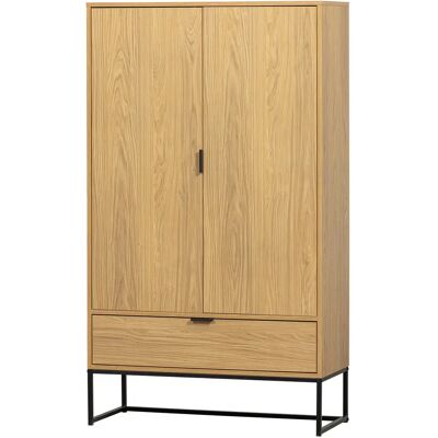 Armoire 2 portes décor Woood Silas Beige - Publicité Armoire 2 portes décor Woood Silas Beige - Publicité