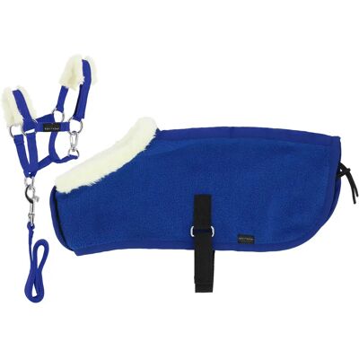 Licol pour cheval avec couverture pour cheval Equithème Pony Academy Bleu - Publicité Licol pour cheval avec couverture pour cheval Equithème Pony Academy Bleu - Publicité