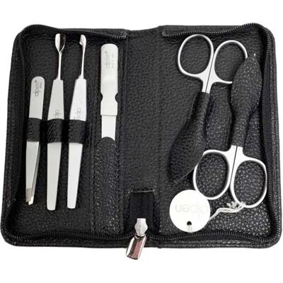 Alpen Modèle 6' - Kit de manucure en acier inoxydable avec étui en cuir - Publicité Alpen Modèle 6' - Kit de manucure en acier inoxydable avec étui en cuir - Publicité