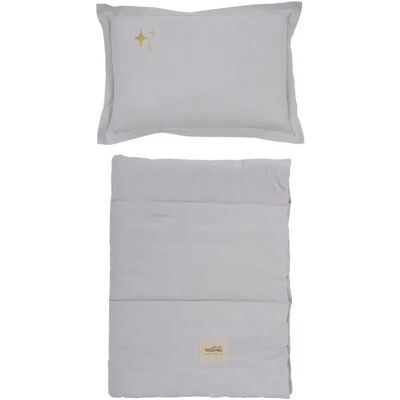 Parure de lit en cotton Malomi Kids Stars Gris - Publicité Parure de lit en cotton Malomi Kids Stars Gris - Publicité