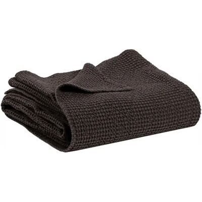 Jeté de lit coton stonewashed Vivaraise Maia Noir - Publicité Jeté de lit coton stonewashed Vivaraise Maia Noir - Publicité
