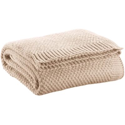 Couverture chauffante tricot recyclé Vivaraise Danilo Beige - Publicité Couverture chauffante tricot recyclé Vivaraise Danilo Beige - Publicité