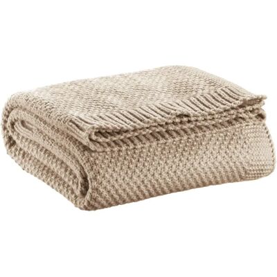 Couverture chauffante tricot recyclé Vivaraise Danilo Beige - Publicité Couverture chauffante tricot recyclé Vivaraise Danilo Beige - Publicité