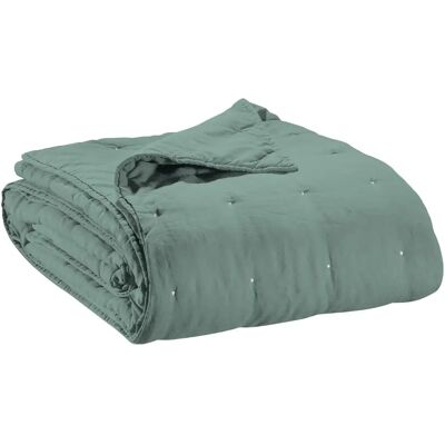 Vivaraise Jeté de Lit Zeff Vert Gris 240x260cm - Publicité Vivaraise Jeté de Lit Zeff Vert Gris 240x260cm - Publicité