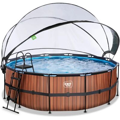 Piscine avec pompe filtrante à sable et dôme et pompe à chaleur enfant Exit Toys Wood 427 x 122 cm Marron - Publicité Piscine avec pompe filtrante à sable et dôme et pompe à chaleur enfant Exit Toys Wood 427 x 122 cm Marron - Publicité