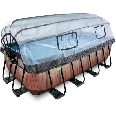Piscine avec pompe filtrante à sable et dôme enfant Exit Toys Wood 400 x 200 x 122 cm Marron - Publicité Piscine avec pompe filtrante à sable et dôme enfant Exit Toys Wood 400 x 200 x 122 cm Marron - Publicité