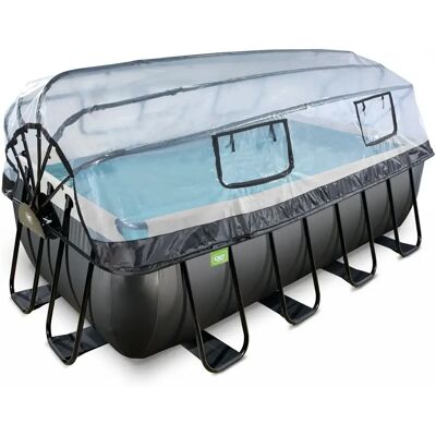 Piscine avec pompe filtrante à sable et dôme et pompe à chaleur en cuir enfant Exit Toys 400 x 200 x 122 cm Noir - Publicité Piscine avec pompe filtrante à sable et dôme et pompe à chaleur en cuir enfant Exit Toys 400 x 200 x 122 cm Noir - Publicité