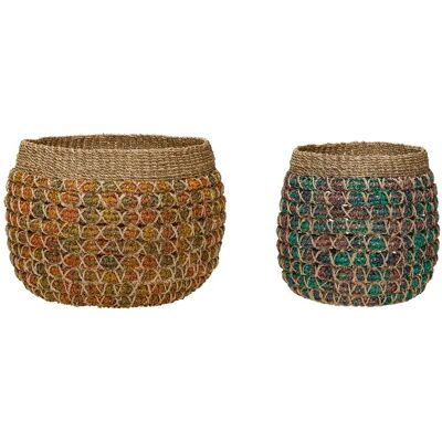 Panier de rangement Hubsch Interior Twist (x2) Multicolore - Publicité Panier de rangement Hubsch Interior Twist (x2) Multicolore - Publicité