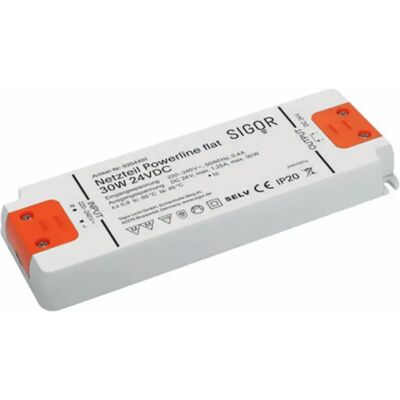 Sigor - POWERLINE FLAT 30W 24VDC - IP20 - Power Supply - Publicité Sigor - POWERLINE FLAT 30W 24VDC - IP20 - Power Supply - Publicité