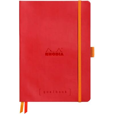 Carnet souple petits carreaux Rhodia goalbook Rouge - Publicité Carnet souple petits carreaux Rhodia goalbook Rouge - Publicité