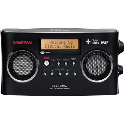 Radio portable DAB+, FM AUX chargeur de batterie Sangean DPR-25+ Noir - Publicité Radio portable DAB+, FM AUX chargeur de batterie Sangean DPR-25+ Noir - Publicité