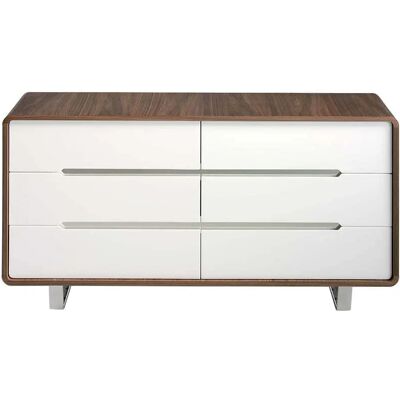 Commode en noyer et acier chromé Angel Cerdà Marron - Publicité Commode en noyer et acier chromé Angel Cerdà Marron - Publicité