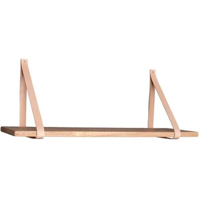 Four étagère en bois naturel, lanières en cuir House Nordic Beige - Publicité Four étagère en bois naturel, lanières en cuir House Nordic Beige - Publicité