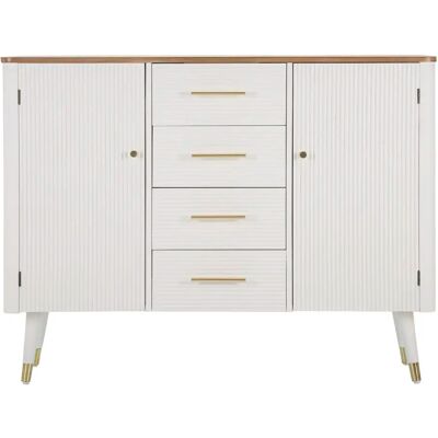 Buffet bas Mauro Ferretti Matera Blanc - Publicité Buffet bas Mauro Ferretti Matera Blanc - Publicité