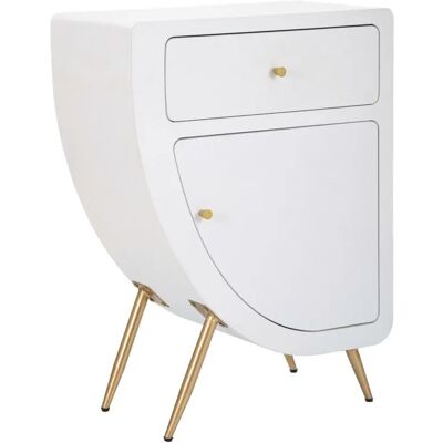 Table de chevet en bois Mauro Ferretti Venus Blanc - Publicité Table de chevet en bois Mauro Ferretti Venus Blanc - Publicité