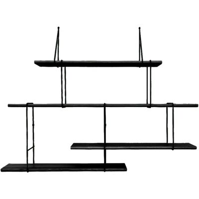 Étagère murale Studio Hausen Link shelf set 2 Noir - Publicité Étagère murale Studio Hausen Link shelf set 2 Noir - Publicité